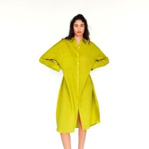 NWT Zara oversize linen shirtdress